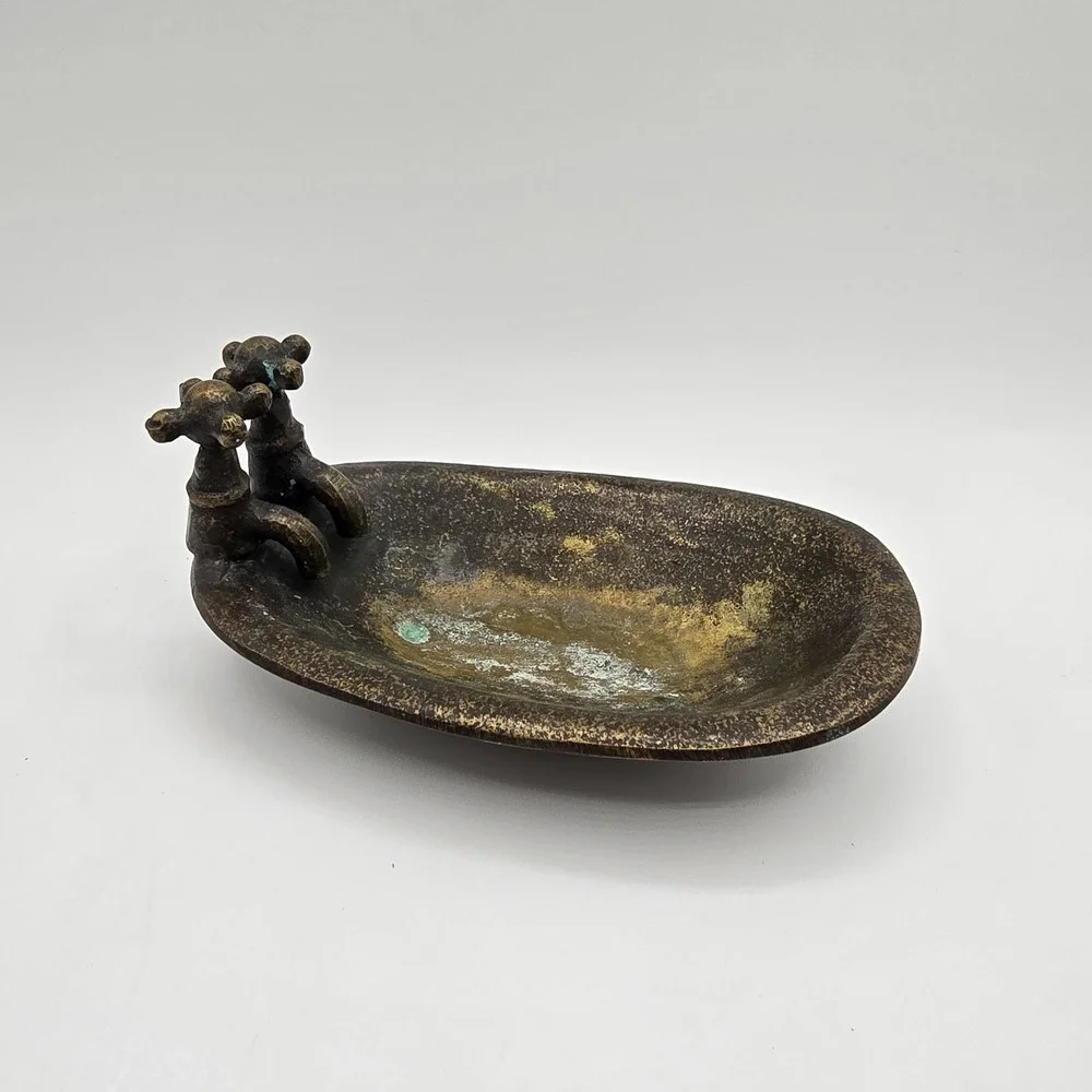 Vintage Soap‎ Dish Bathtub Tub Brass San Pacific International Soap Holder 6